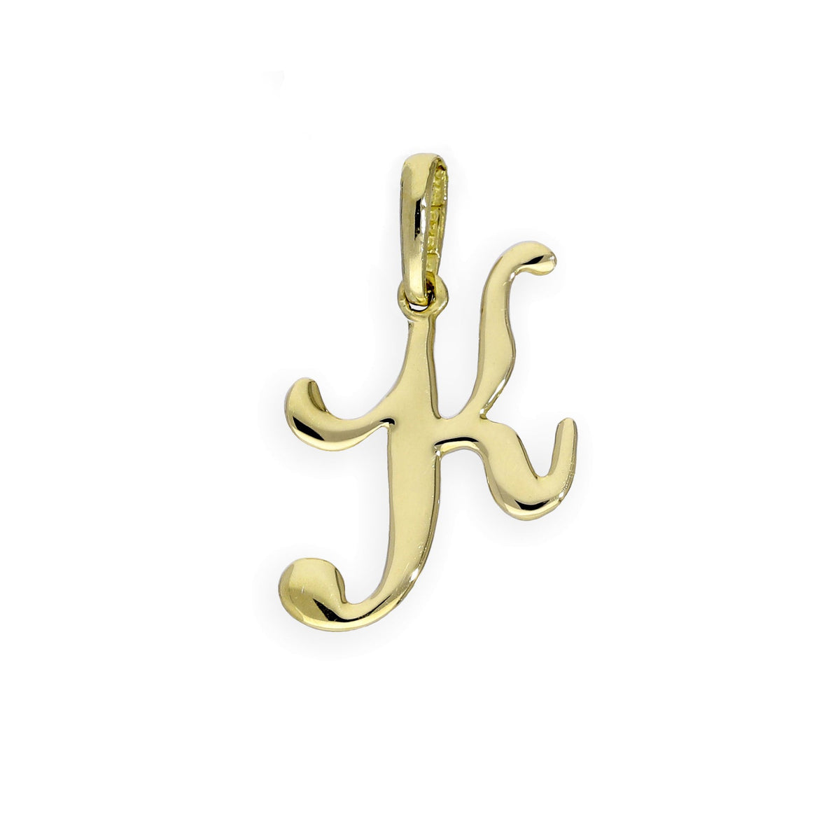 Breloques fantaisie en or 9 carats avec lettres de l'alphabet A à Z