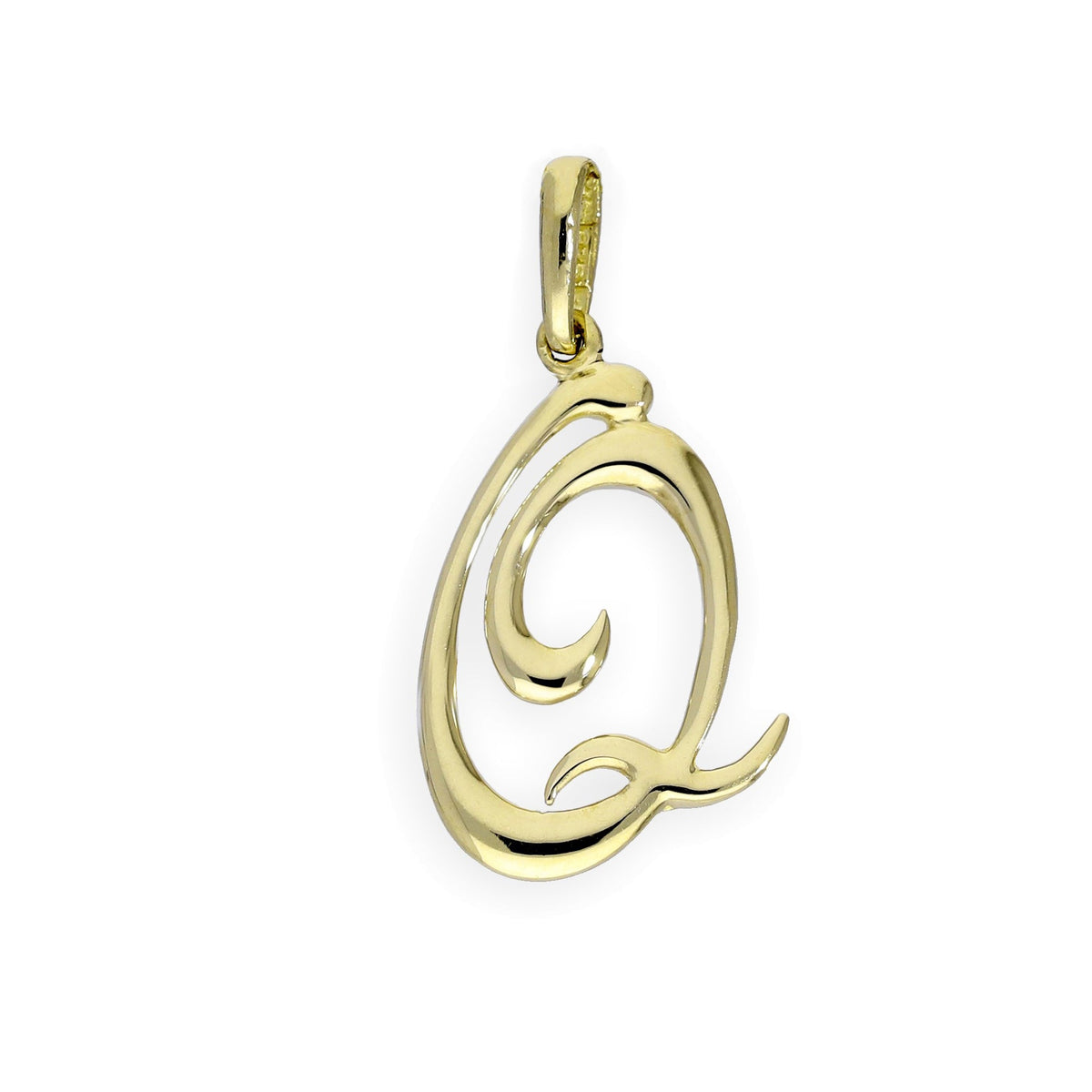 Breloques fantaisie en or 9 carats avec lettres de l'alphabet A à Z