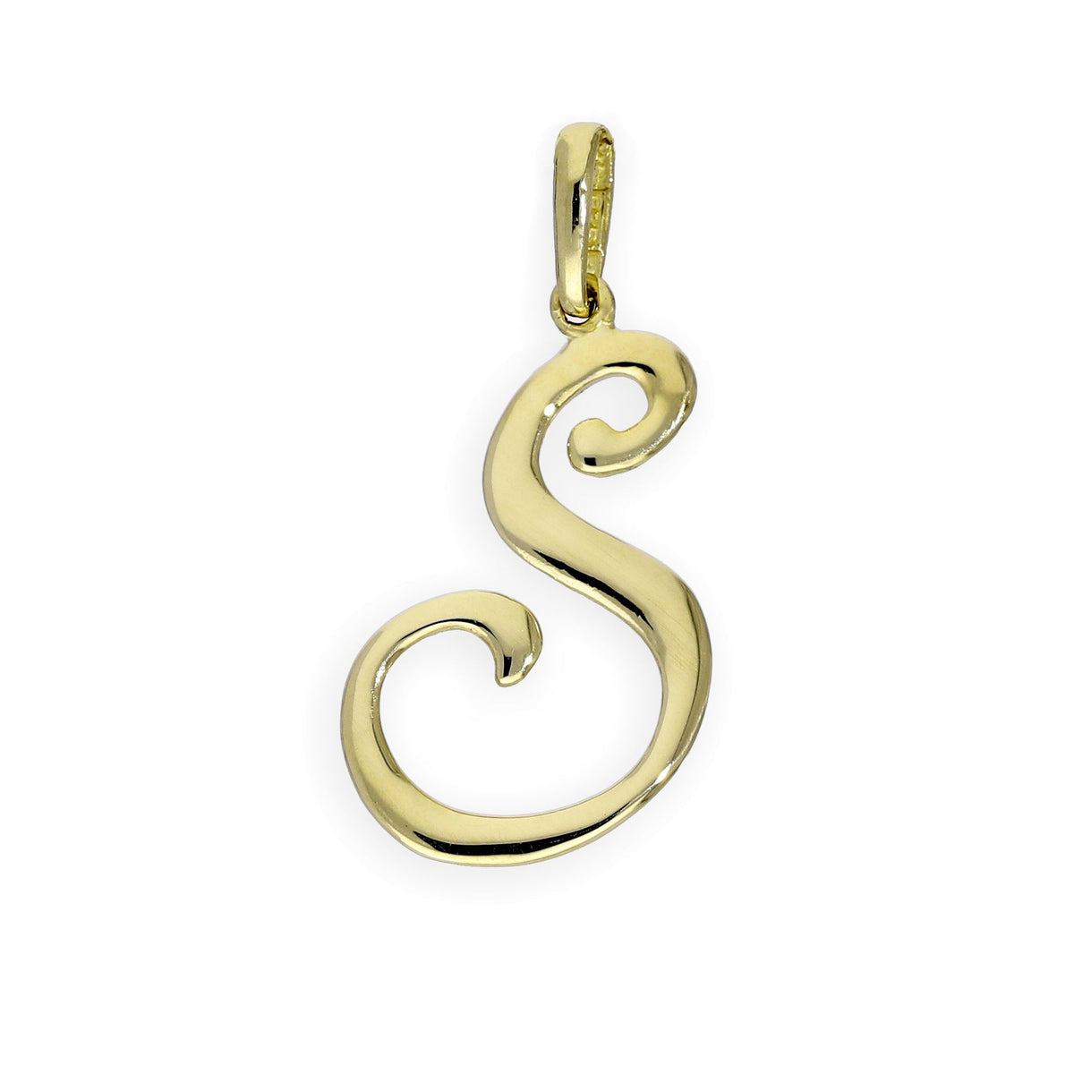 Breloques fantaisie en or 9 carats avec lettres de l'alphabet A à Z