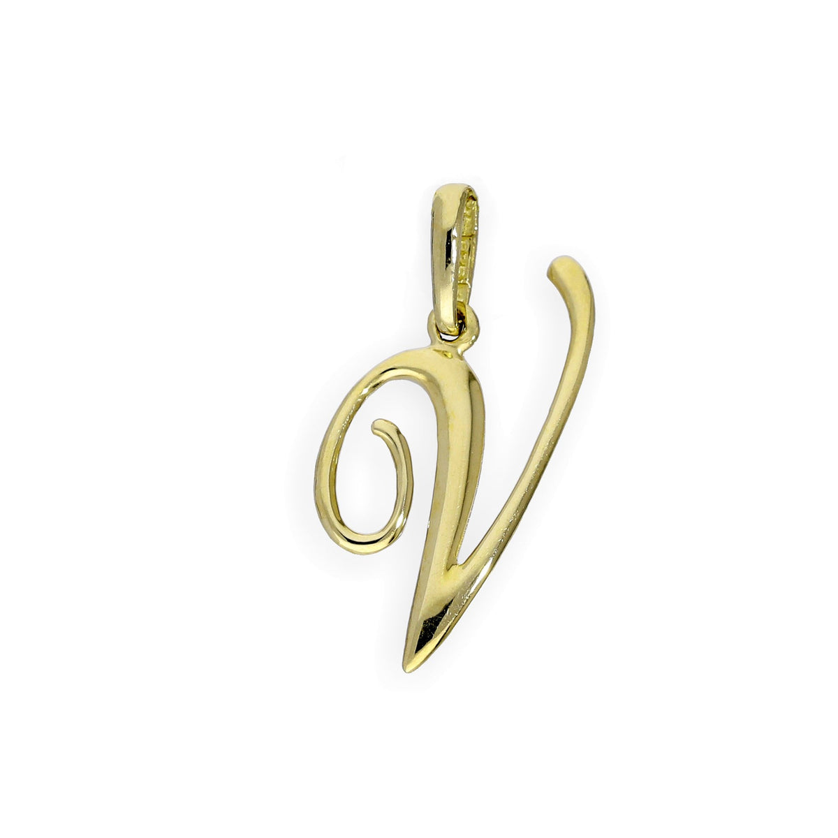 Breloques fantaisie en or 9 carats avec lettres de l'alphabet A à Z