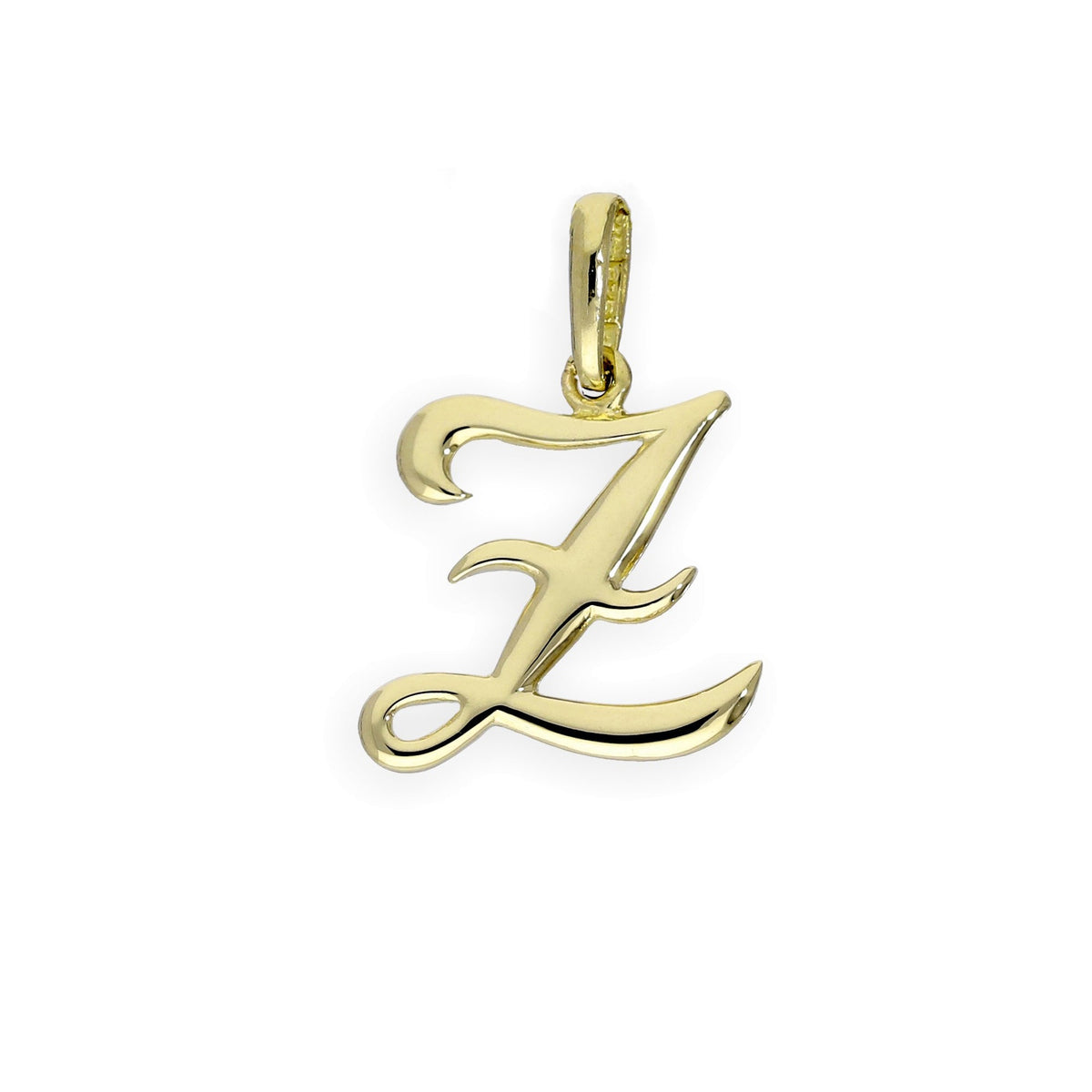 Breloques fantaisie en or 9 carats avec lettres de l'alphabet A à Z
