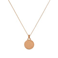 Collier pendentif petit cercle gravable en or rose 9 carats, 40 à 45 cm