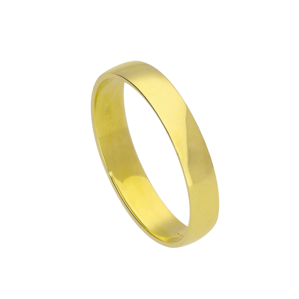 Alliance en or 9 carats gravable de 4 mm, tailles 48 à 62,5