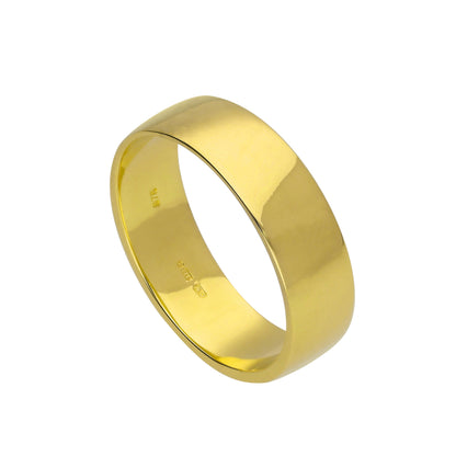 Alliance en or 9 carats gravable de 6 mm, tailles I à U