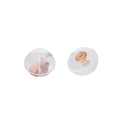 Fermoirs de boucles d'oreilles papillon ronds en or rose 9 carats et caoutchouc