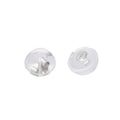 Fermoirs de boucles d'oreilles papillon ronds en or blanc 9 carats et caoutchouc