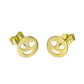 Boucles d'oreilles à tige en or 9 carats avec yeux en forme de cœur et emoji