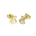 Boucles d'oreilles à tige en or 9 carats en forme de bourdon mignon