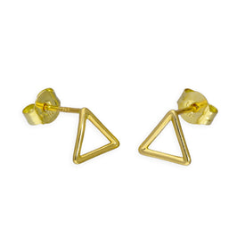 Boucles d'oreilles à tige triangulaires ouvertes en or 9 carats