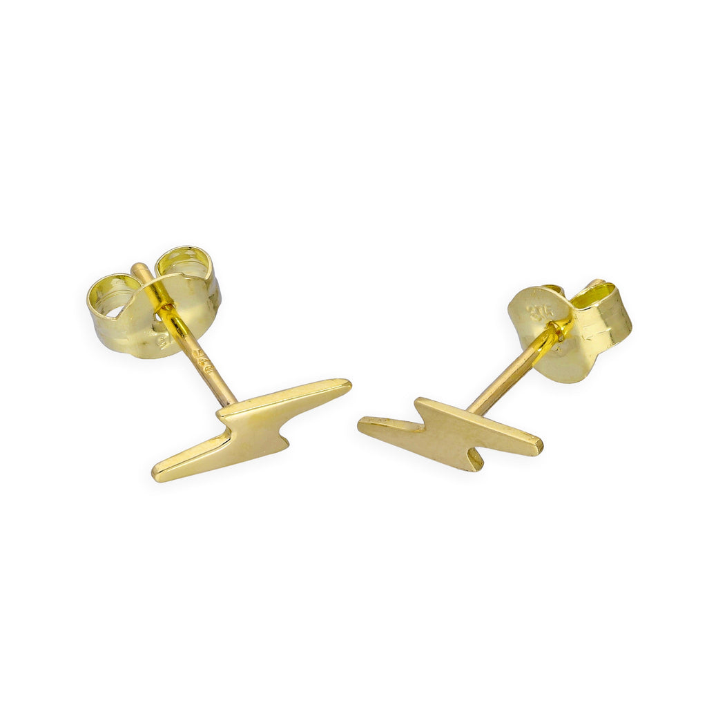 Boucles d'oreilles à tige en or 9 carats avec éclair