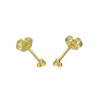 Petites boucles d'oreilles à trois cercles en or 9 carats