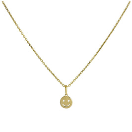 Collier pendentif smiley en or 9 carats de 40 à 50 cm