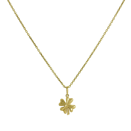 Collier avec pendentif trèfle à quatre feuilles en or 9 carats, 40 à 50 cm