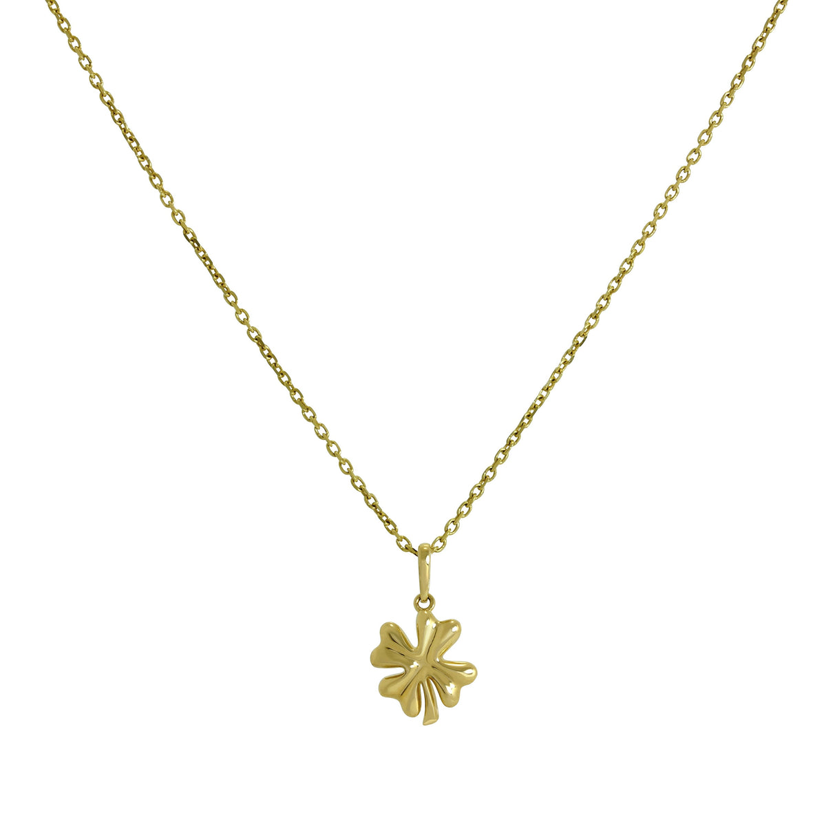 Collier avec pendentif trèfle à quatre feuilles en or 9 carats, 40 à 50 cm
