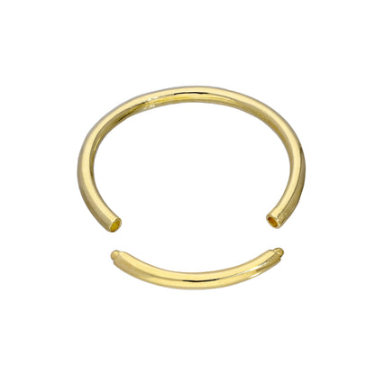Bague segmentée en or 9 carats, calibre 17, bijou de corps