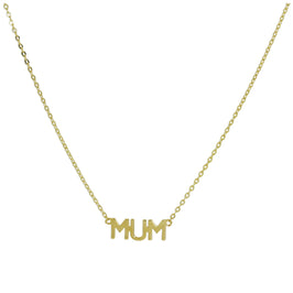 Pendentif maman en or 9 carats avec chaîne de 40 cm