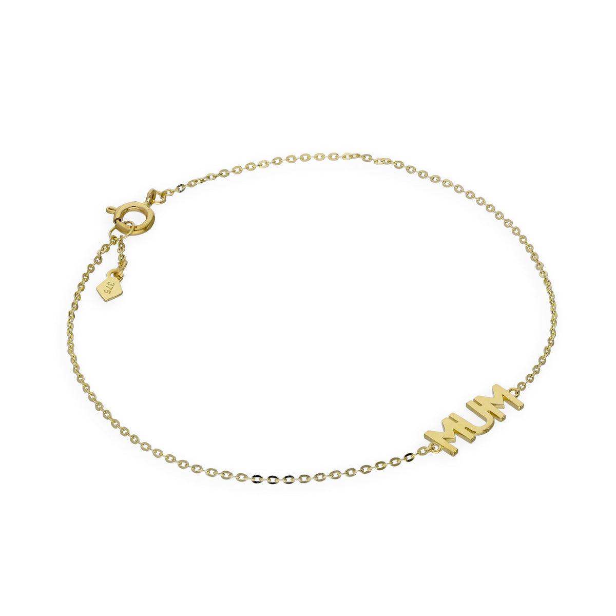 Bracelet maman en or 9 carats de 18 cm