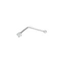 Piercing de nez en or blanc 9 carats et cristal CZ transparent 22Ga