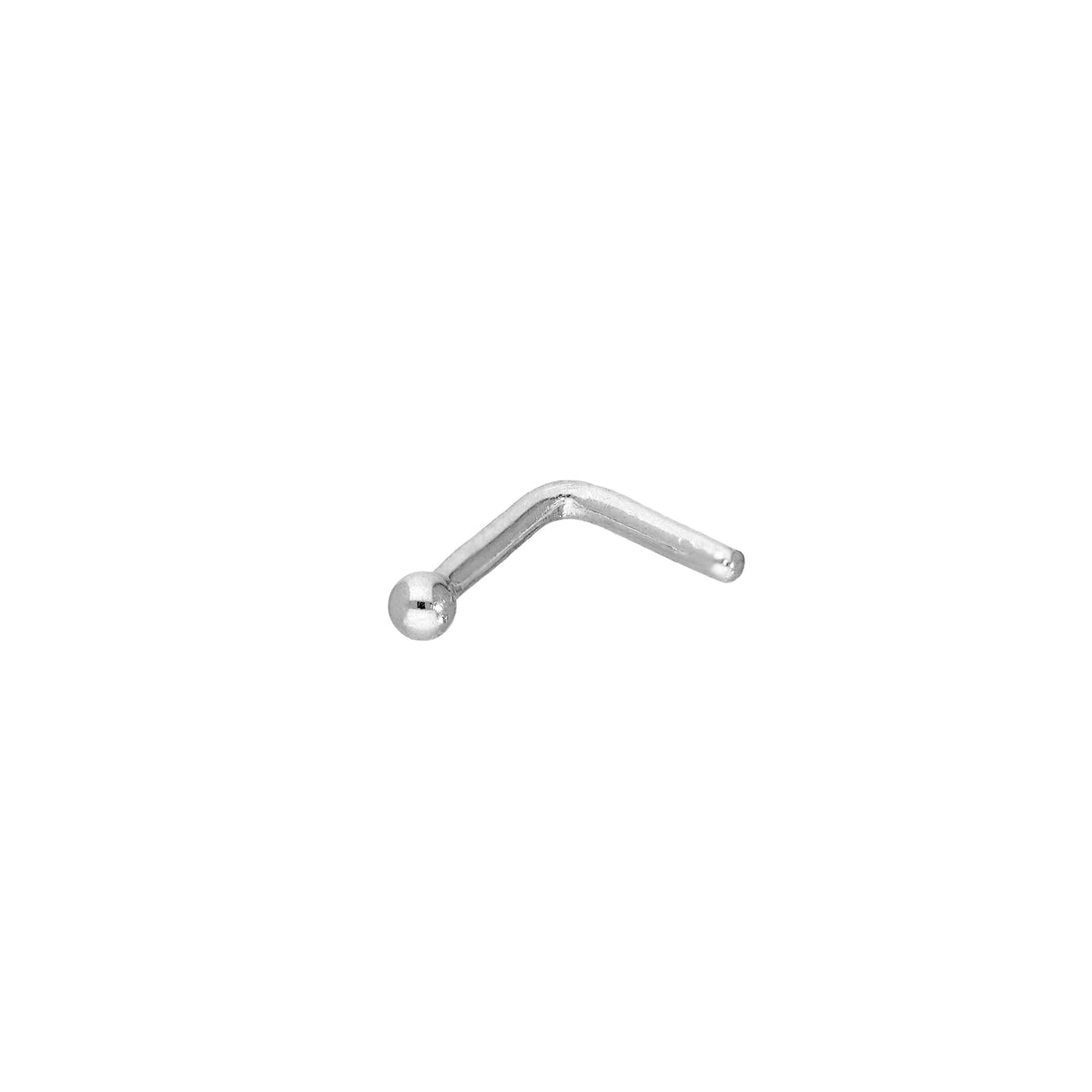 Clou de nez en or blanc 9 carats calibre 20