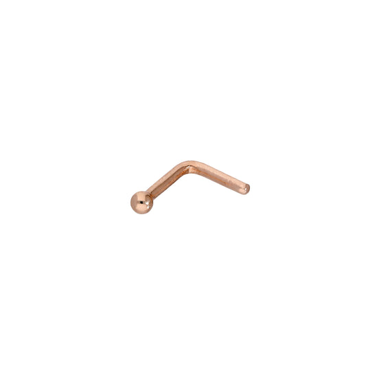 Piercing de nez en or rose 9 carats, calibre 20