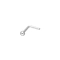 Clou de nez en or blanc 9 carats calibre 20 avec boule de 2 mm