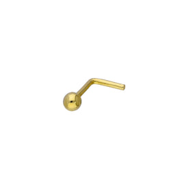 Piercing de nez en or 9 carats calibre 20 avec boule de 3 mm