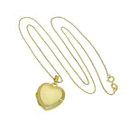 Médaillon en forme de cœur gravable en or 9 carats avec bordure en relief sur chaîne de 40 à 50 cm