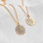 Breloque ronde personnalisée en argent sterling avec empreinte digitale