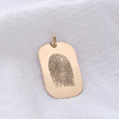 Collier personnalisé avec plaque d'identité pour chien en or 9 carats