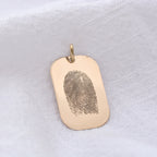 Collier personnalisé avec plaque d'identité pour chien en or 9 carats