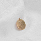 Breloque ronde personnalisée en or 9 carats avec empreinte digitale