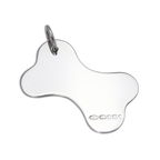 Grande médaille gravable en argent sterling pour collier de chien en forme d'os