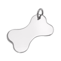 Grande médaille gravable en argent sterling pour collier de chien en forme d'os