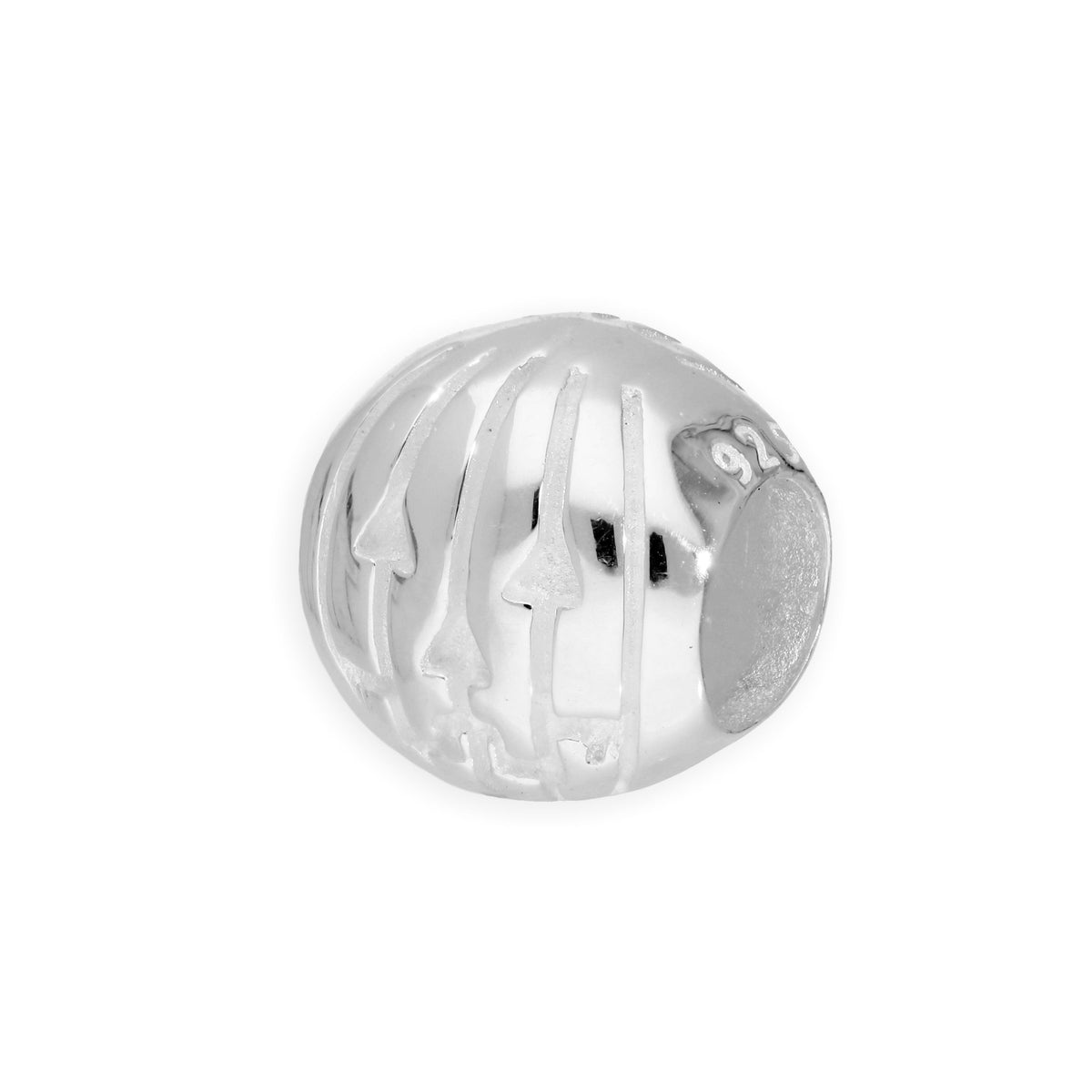 Breloque en argent sterling en forme de citrouille sculptée