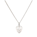 Collier en argent sterling avec tête de mort souriante