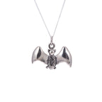 Collier chauve-souris volante 3D en argent sterling