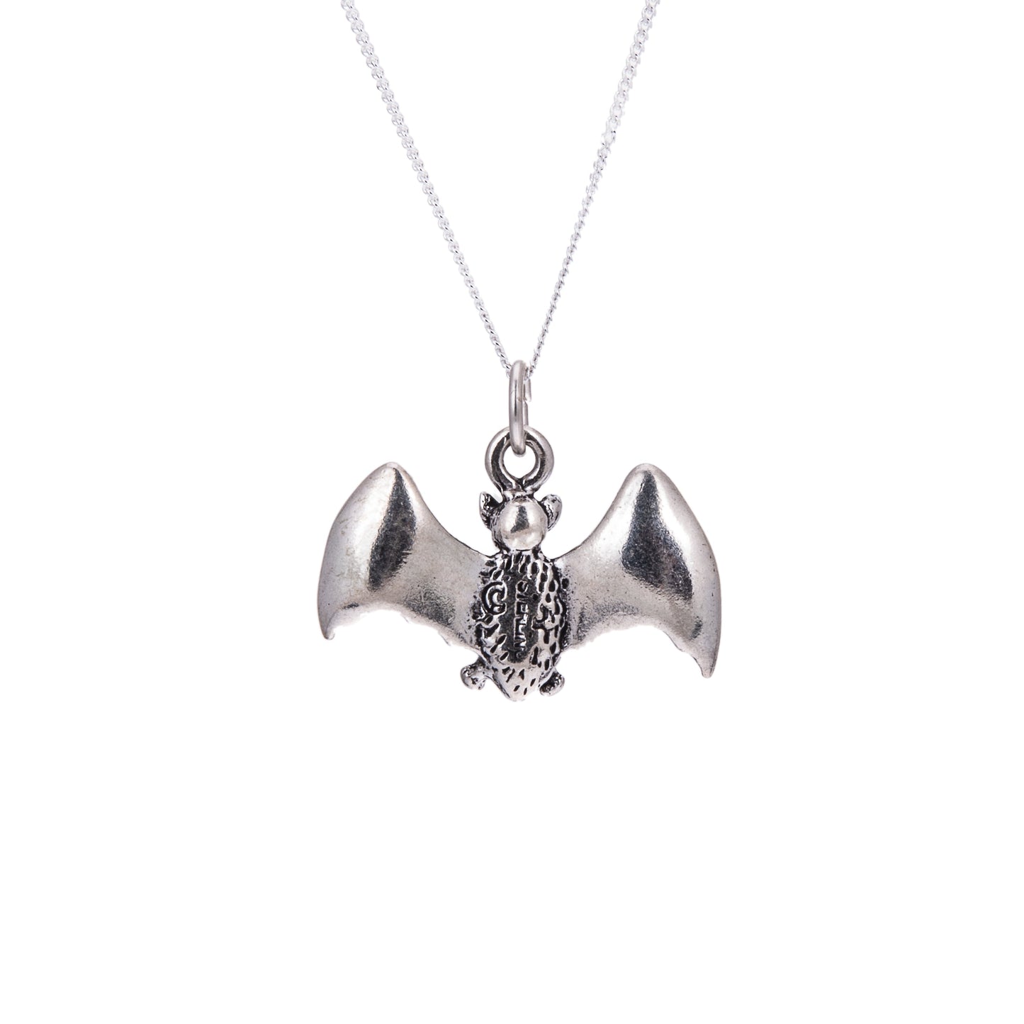 Collier chauve-souris volante 3D en argent sterling