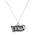 Collier en argent sterling avec gros chat