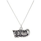 Collier en argent sterling avec gros chat