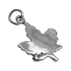 Breloque feuille d'érable en argent sterling