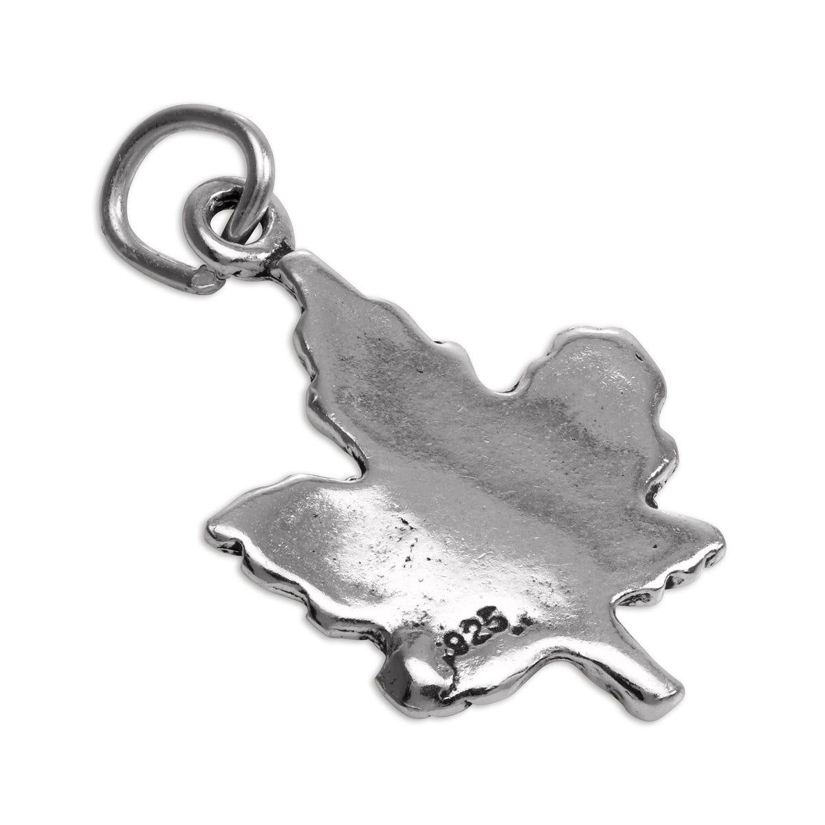 Breloque feuille d'érable en argent sterling