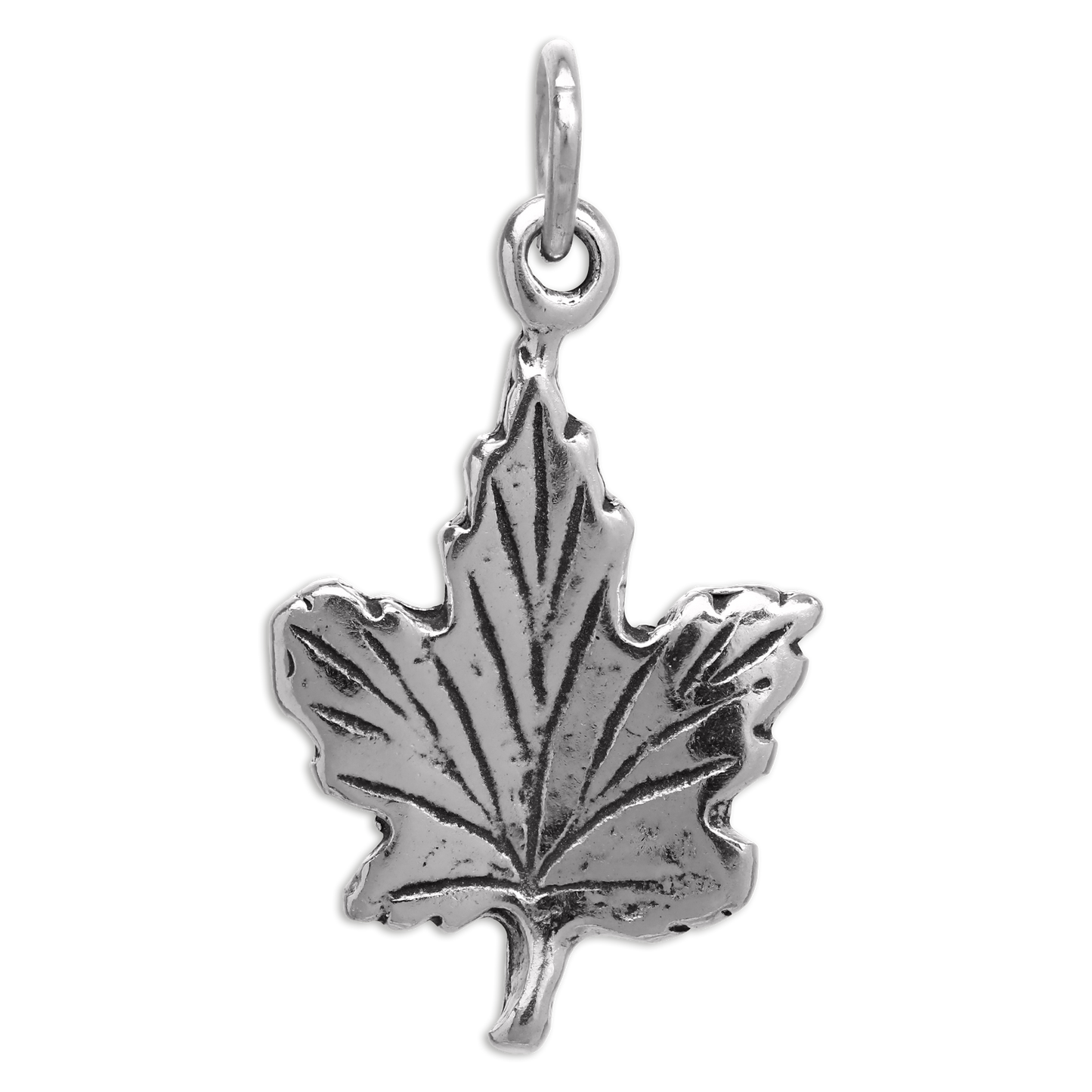 Breloque feuille d'érable en argent sterling