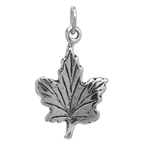 Breloque feuille d'érable en argent sterling