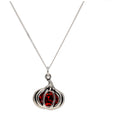 Collier citrouille en argent sterling et cristal