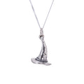 Collier chapeau de sorcier 3D en argent sterling