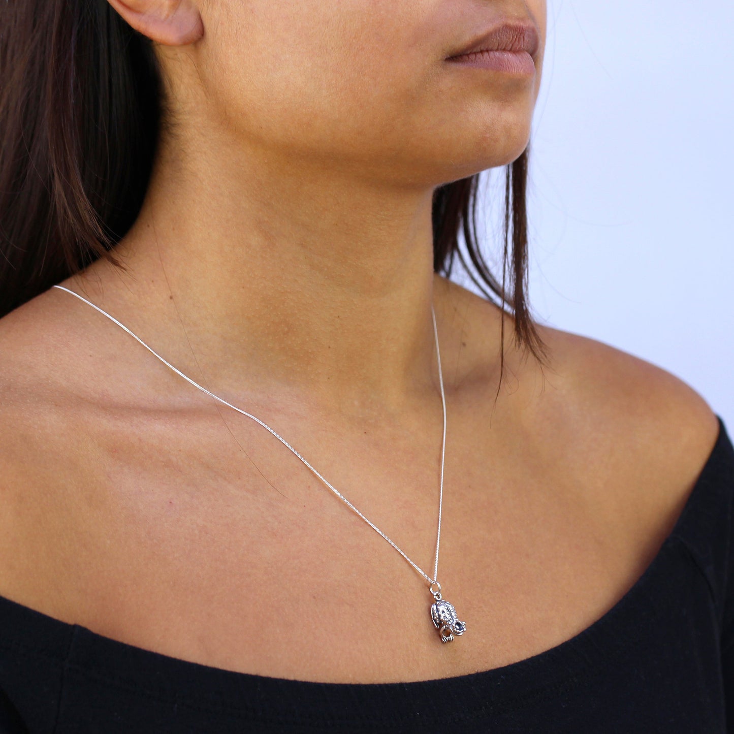 Collier Prince Grenouille en Argent Sterling