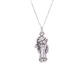 Collier chat dans une chaussette de Noël en argent sterling