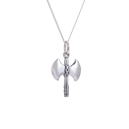 Collier hache de combat en argent sterling
