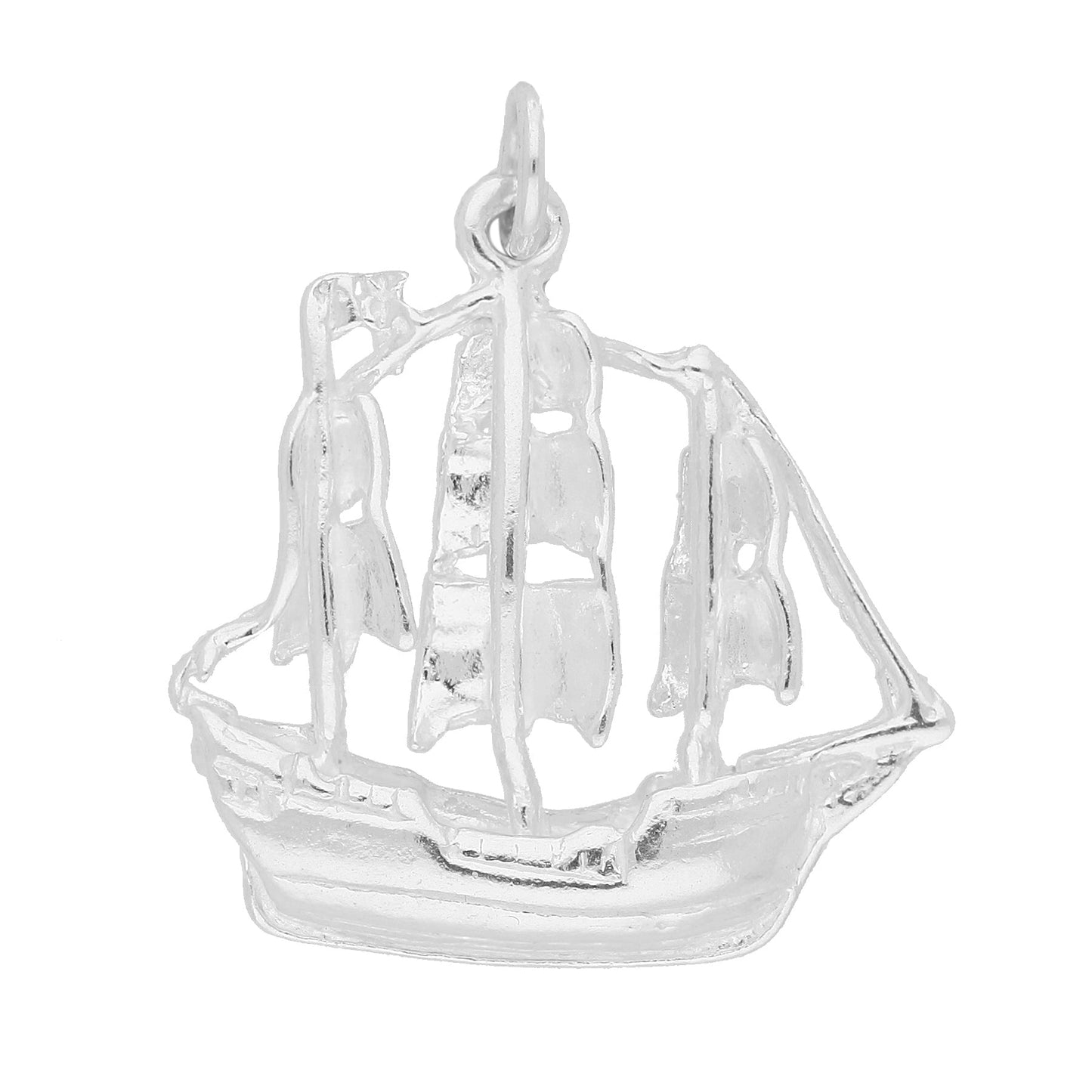 Breloque bateau pirate en argent sterling