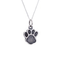 Grand collier en argent sterling avec empreintes de pattes d'animaux